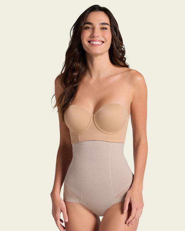 Extra high-waisted sheer bottom sculpting shaper panty