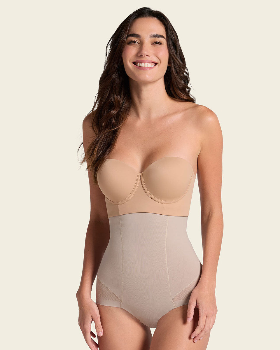 Extra high-waisted sheer bottom sculpting shaper panty