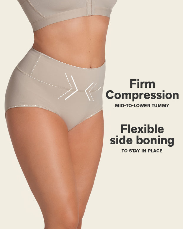 High-waisted classic smoothing brief