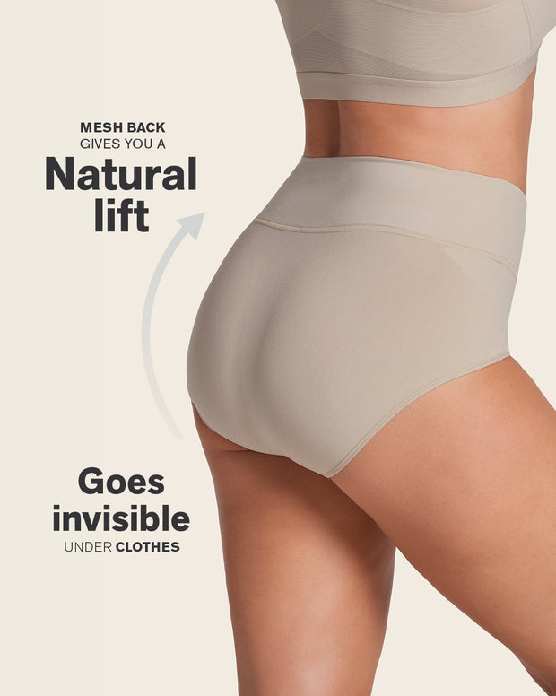 High-waisted classic smoothing brief