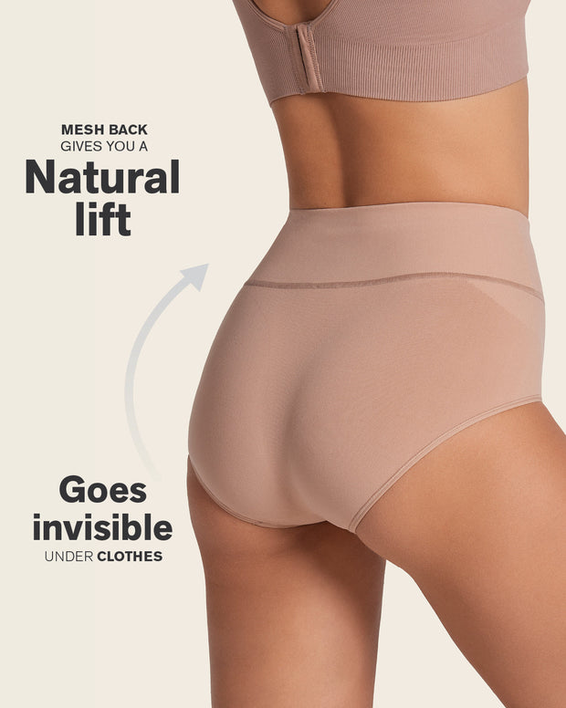 High-waisted classic smoothing brief