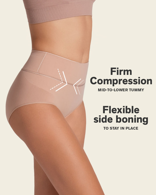 High-waisted classic smoothing brief