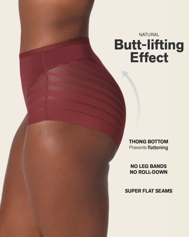 Lace stripe undetectable classic shaper panty