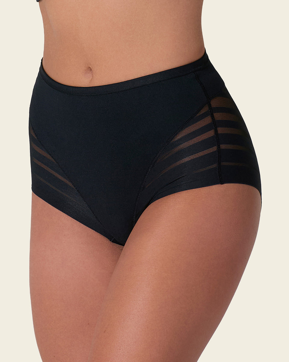Lace stripe undetectable classic shaper panty