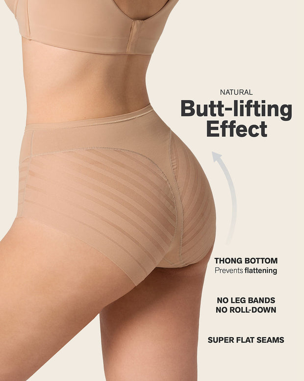 2-Pack Stripe Undetectable Lace Classic Shaper Panties