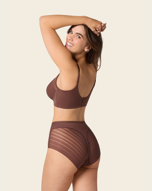 Lace stripe undetectable classic shaper panty
