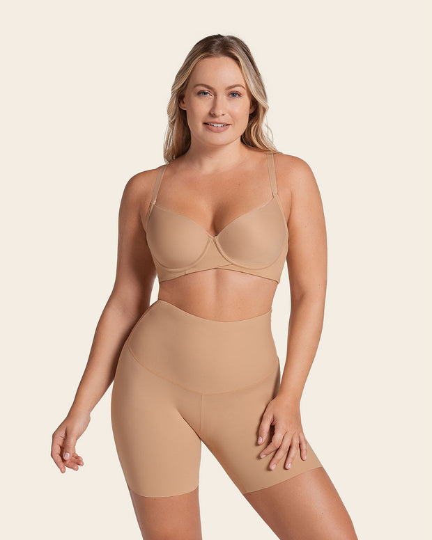 Moderate compression high-waisted shaper slip short