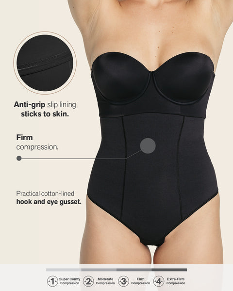 Extra high-waisted sculpting thong panty#
