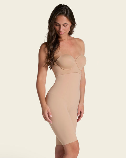 Extra High Waisted Firm Shaper Short#color_801-golden-beige