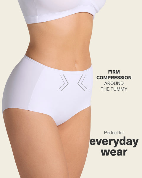 Perfect fit high waisted seamless hipster panty#color_000-white