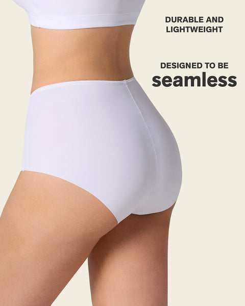 Perfect fit high waisted seamless hipster panty#color_000-white