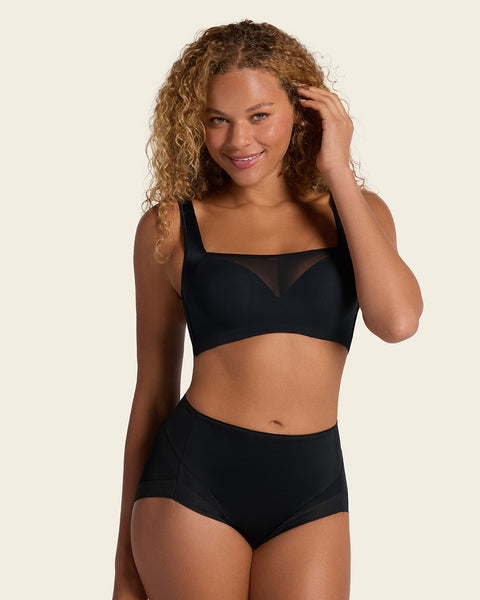 High-cut seamless shaper panty#color_700-black