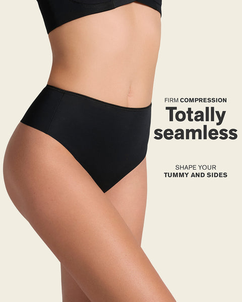 Seamless thong shaper panty#color_700-black