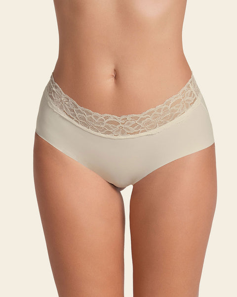 Ultra light lace trim hipster panty#color_253-ivory