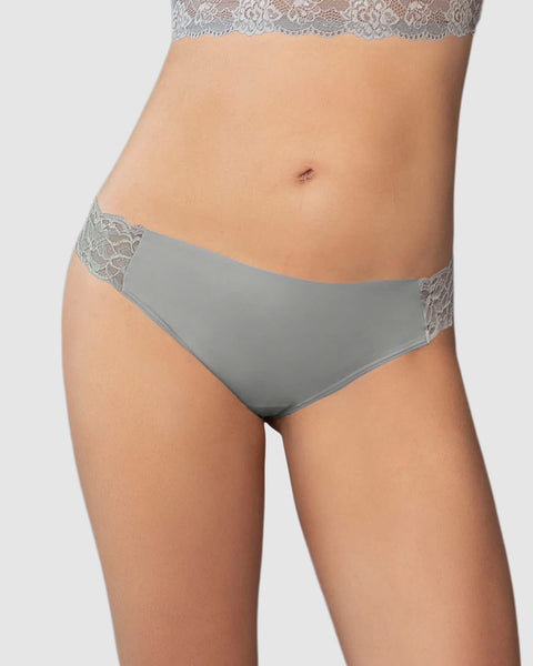 Lace Side Seamless Thong Panty#color_750-light-gray