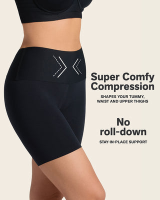 Stay-in-place seamless slip short#color_700-black