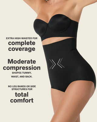 Extra high-waisted moderate shaper panty#color_700-black