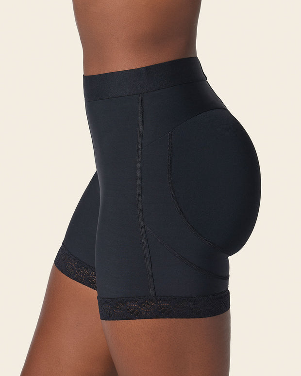 Mid-rise sculpting butt lifter shaper short
