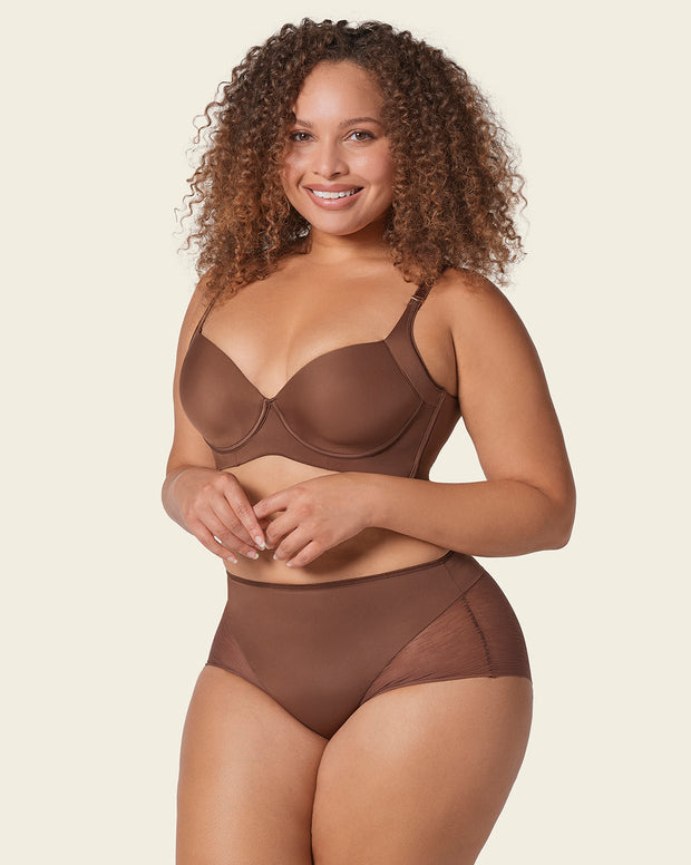 High-Waisted Sheer Lace Shaper Panty