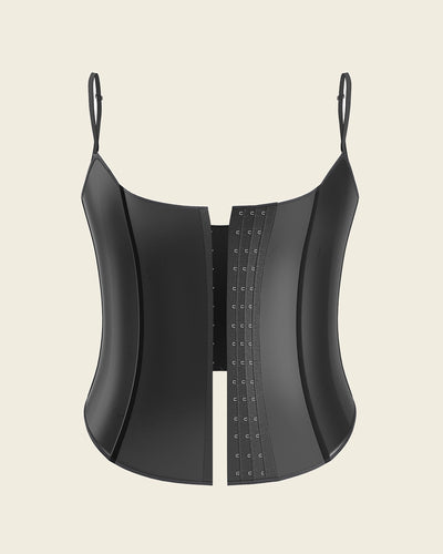 Latex waist trainer vest with extra-firm compression#color_700-black