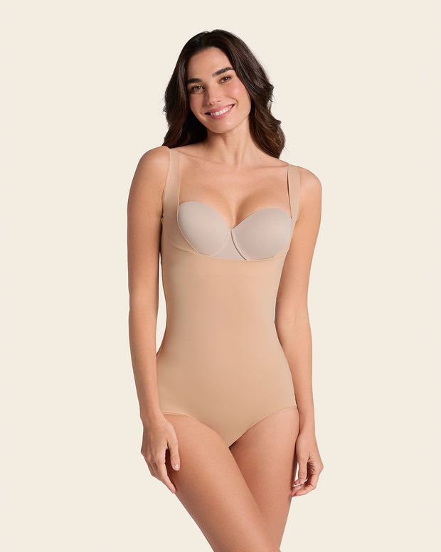Plunge back classic sculpting body shaper