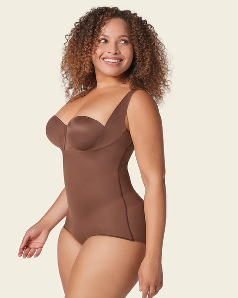 Plunge back classic sculpting body shaper#