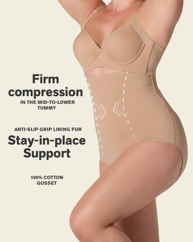Extra High-Waisted Sculpting Classic Panty#color_801-golden-beige