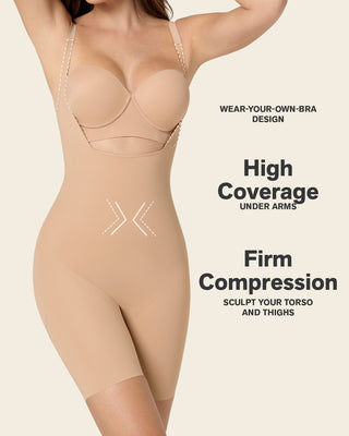 Step-in Body Shaper with Butt-Lifting Short Bottom#color_801-golden-beige