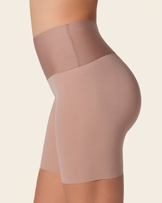 Stay-in-place seamless slip short#color_s01-black-brown