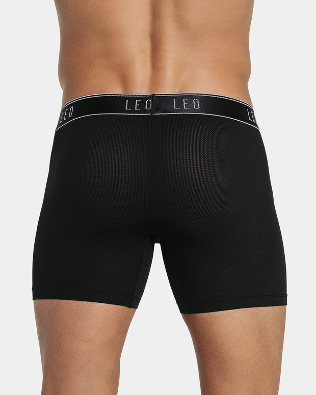 Mid-length boxer brief with ergonomic design