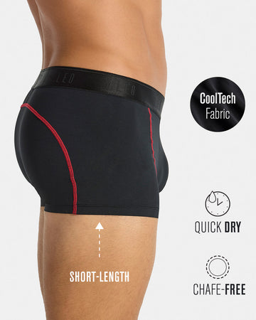 Supportive Super-Cool Trunk with Ergonomic Pouch#color_074-black-with-red-stripe