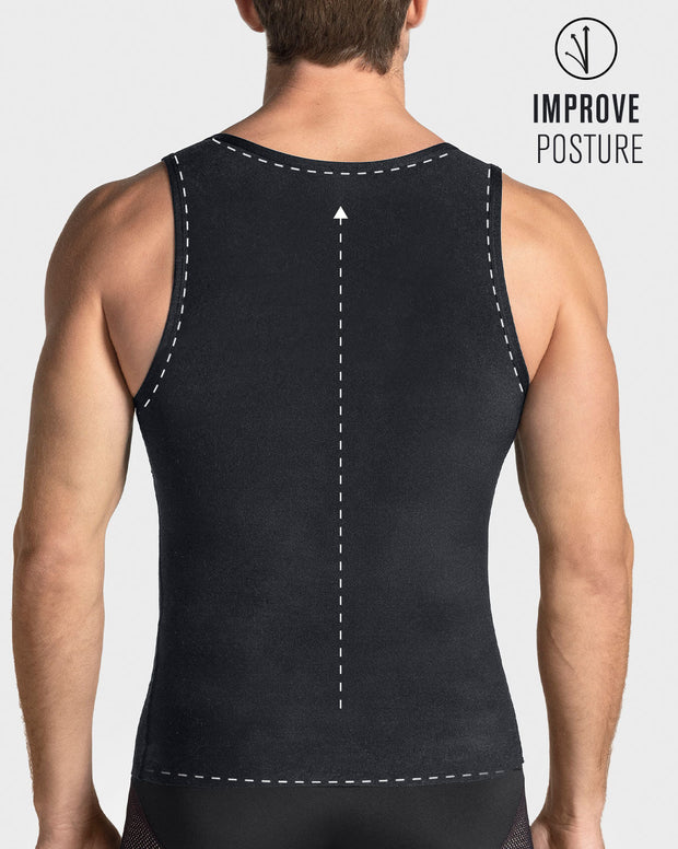 Stretch cotton moderate compression shaper tank