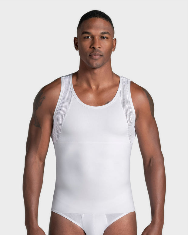 Stretch cotton moderate compression shaper tank