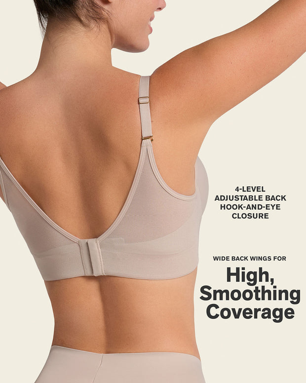 Memory foam push-up underwire bustier bra with strappy front
