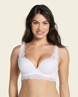 Soft cup underwire lace highlight bra the luxe essential bra#color_000-white