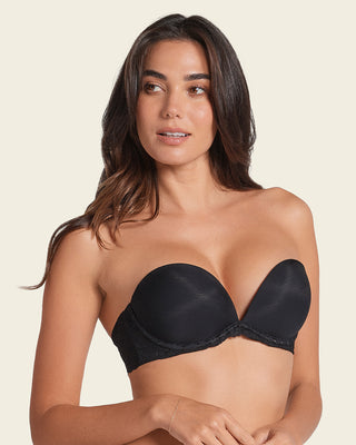The 3d bra: triple push-up plunge bra#color_700-black