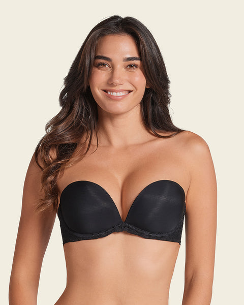 The 3d bra: triple push-up plunge bra#color_700-black