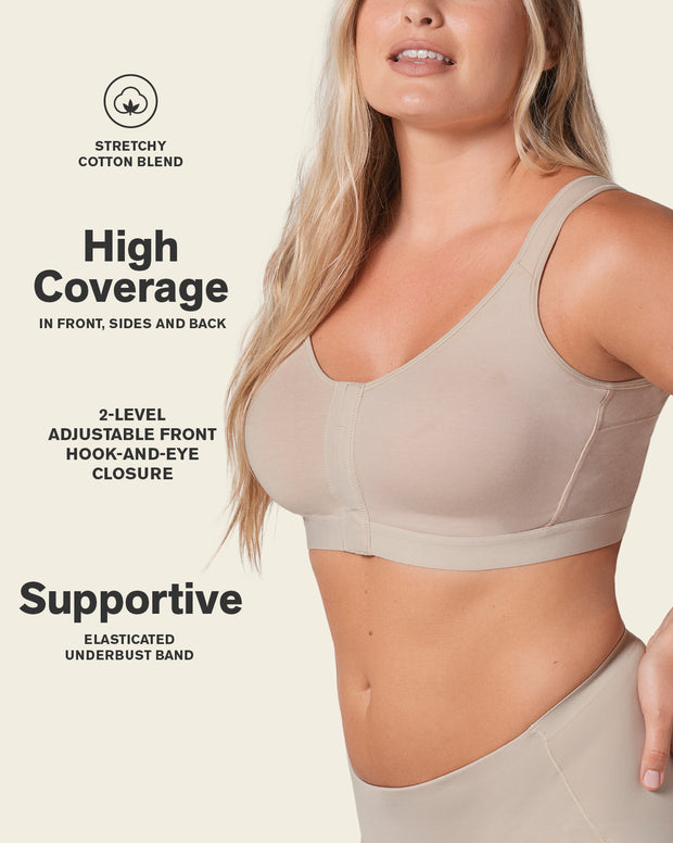 All-in-one stretchy cotton wireless bra