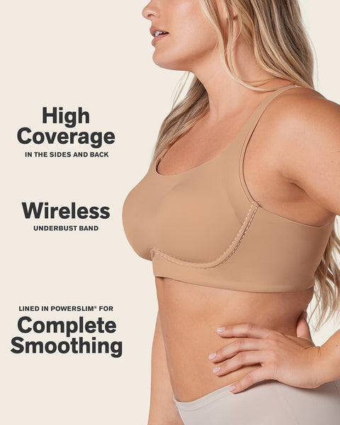 Everyday Bra + Stripe Undetectable Shaper Panty in Golden Beige