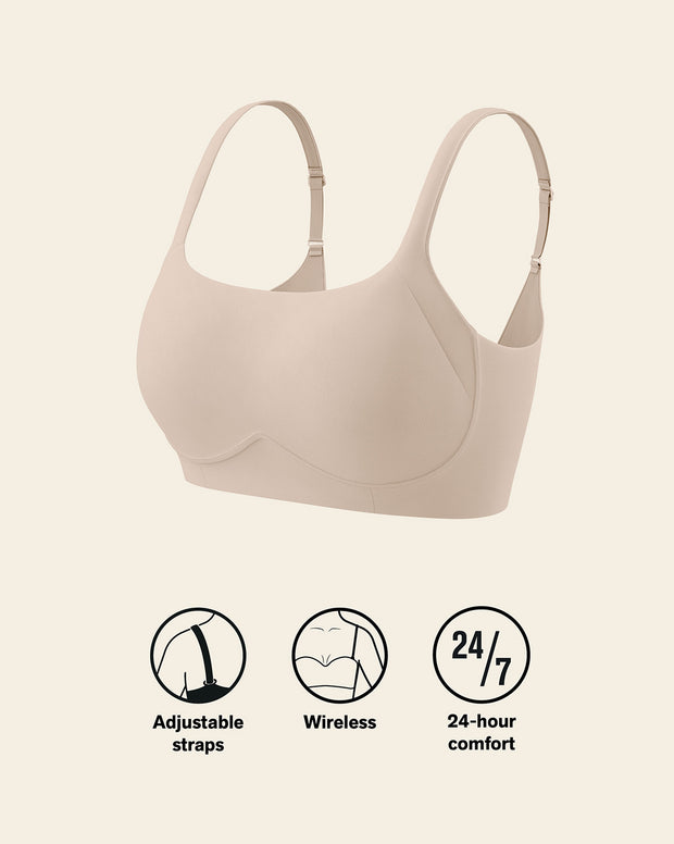 Everyday wireless support bra