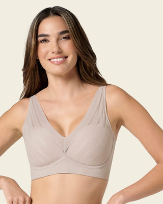 Daily Lace Wireless Support Bra#color_802-nude