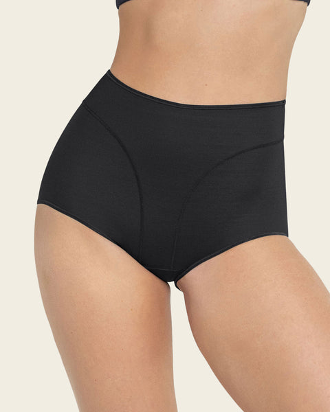 High-Waisted Full Coverage Shaper Panty#color_700-black