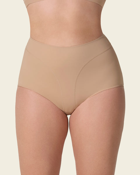 High-Waisted Full Coverage Shaper Panty#color_801-golden-beige