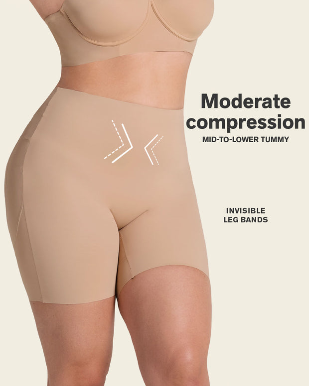 High-Waisted Mid-Thigh Shaper Short