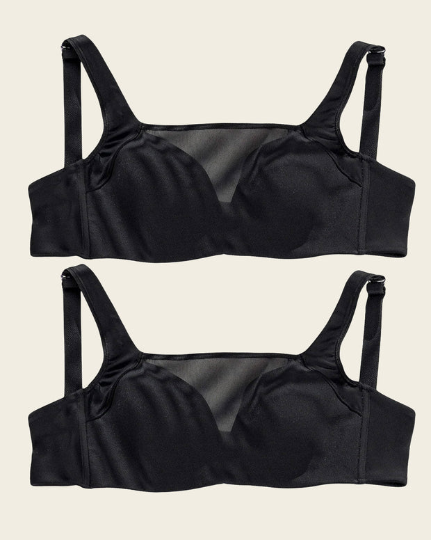Mesh front contouring bra