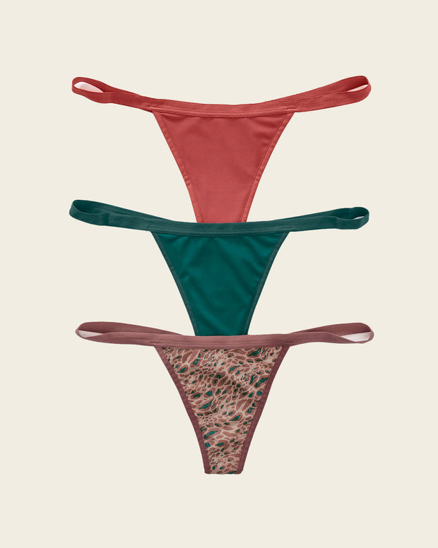 3-Pack Invisible G-String Thong Panties
