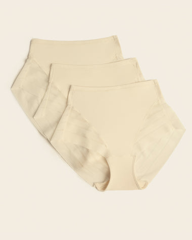 Lace stripe undetectable classic shaper panty#color_898-ivory