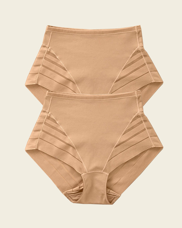 2-Pack Stripe Undetectable Lace Classic Shaper Panties