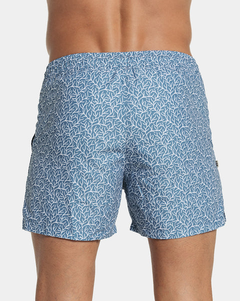 5" Eco-friendly men's swim trunk with soft inner mesh lining#color_022-coral-print