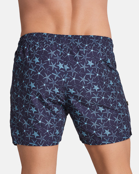 5" Eco-friendly men's swim trunk with soft inner mesh lining#color_a12-blue-starfish-print